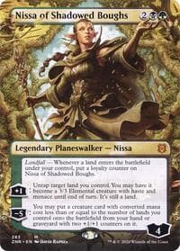 Nissa of Shadowed Boughs (Borderless) - Zendikar Rising - Magic: The Gathering card