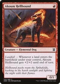 Akoum Hellhound - Zendikar Rising - Magic: The Gathering card