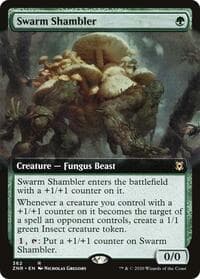 Swarm Shambler (Extended Art) - Zendikar Rising - Magic: The Gathering card