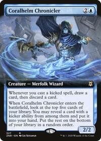 Coralhelm Chronicler (Extended Art) - Zendikar Rising - Magic: The Gathering card