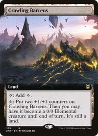 Crawling Barrens (Extended Art) - Zendikar Rising - Magic: The Gathering card