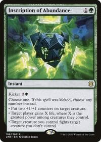 Inscription of Abundance - Zendikar Rising - Magic: The Gathering card