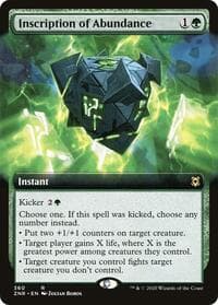 Inscription of Abundance (Extended Art) - Zendikar Rising - Magic: The Gathering card