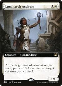Luminarch Aspirant (Extended Art) - Zendikar Rising - Magic: The Gathering card