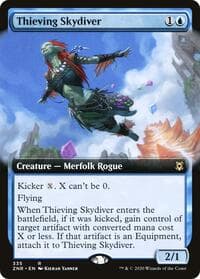 Thieving Skydiver (Extended Art) - Zendikar Rising - Magic: The Gathering card