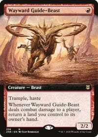 Wayward Guide-Beast (Extended Art) - Zendikar Rising - Magic: The Gathering card