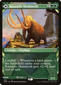 Kazandu Mammoth (Showcase) - Zendikar Rising - Magic: The Gathering card