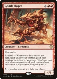 Geode Rager - Commander: Zendikar Rising - Magic: The Gathering card