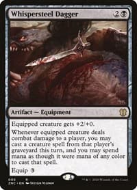 Whispersteel Dagger - Commander: Zendikar Rising - Magic: The Gathering card