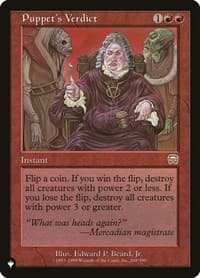 Puppet's Verdict - The List Reprints - Magic: The Gathering card