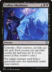 Endless Obedience - Commander: Zendikar Rising - Magic: The Gathering card