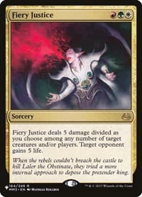 Fiery Justice - The List Reprints - Magic: The Gathering card