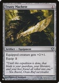 Trusty Machete - The List Reprints - Magic: The Gathering card
