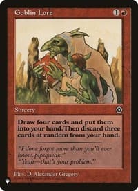 Goblin Lore - The List Reprints - Magic: The Gathering card