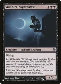 Vampire Nighthawk (ZEN) - The List Reprints - Magic: The Gathering card