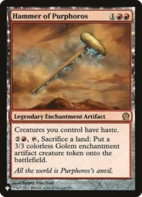 Hammer of Purphoros - The List Reprints - Magic: The Gathering card