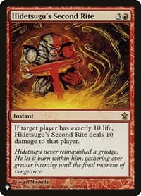 Hidetsugu's Second Rite - The List Reprints - Magic: The Gathering card