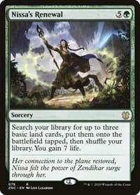 Nissa's Renewal - Commander: Zendikar Rising - Magic: The Gathering card