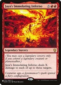 Jaya's Immolating Inferno - The List Reprints - Magic: The Gathering card