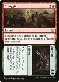 Struggle // Survive - Commander: Zendikar Rising - Magic: The Gathering card