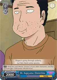 Mr. Kageyama: Dinnertime - Mob Psycho 100 - Weiss Schwarz card