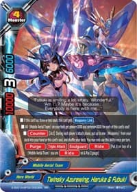 Twinsky Azurewing, Haruka & Fubuki - Buddy Ragnarok - Future Card BuddyFight card