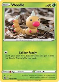 Weedle - Champion's Path - Pokemon card