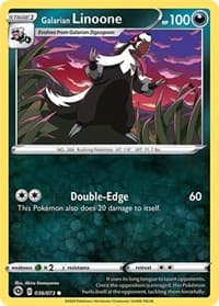 Galarian Linoone - Champion's Path - Pokemon card