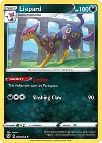 Liepard - Champion's Path - Pokemon card