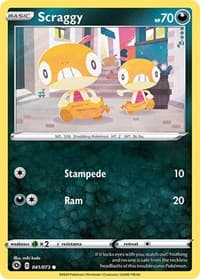Scraggy - Champion's Path - Pokemon card