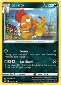 Scrafty - Champion's Path - Pokemon card