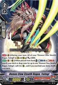 Demon Claw Stealth Rogue, Yoitogi - V-BT09: Butterfly d'Moonlight - Cardfight Vanguard card