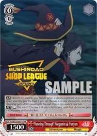 "Running Through" Megumin & Yunyun (Shop League 2020) - Bushiroad Event Cards - Weiss Schwarz card