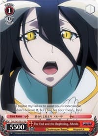 The End and the Beginning, Albedo - Nazarick: Tomb of the Undead - Weiss Schwarz card