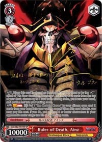 Ruler of Death, Ainz (SP) (Gold Signature) - Nazarick: Tomb of the Undead - Weiss Schwarz card