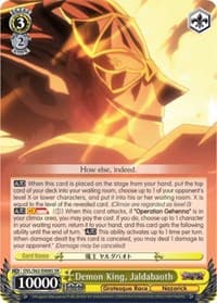 Demon King, Jaldabaoth (SR) - Nazarick: Tomb of the Undead - Weiss Schwarz card
