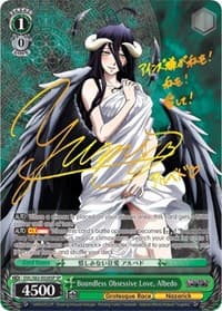 Boundless Obsessive Love, Albedo (SP) (Gold Signature) - Nazarick: Tomb of the Undead - Weiss Schwarz card