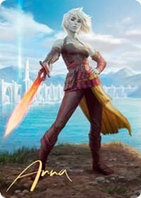 Nahiri, Heir of the Ancients Art Card (3/81) (Gold-Stamped Signature) - Art Series: Zendikar Rising - Magic: The Gathering card