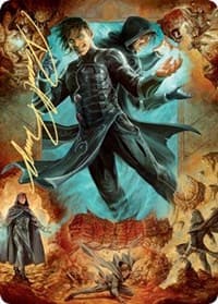Jace, Mirror Mage Art Card (2/81) (Gold-Stamped Signature) - Art Series: Zendikar Rising - Magic: The Gathering card