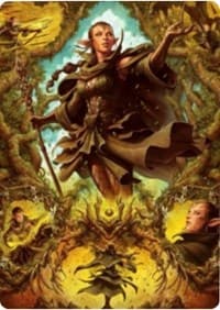 Nissa of Shadowed Boughs Art Card (6/81) - Art Series: Zendikar Rising - Magic: The Gathering card