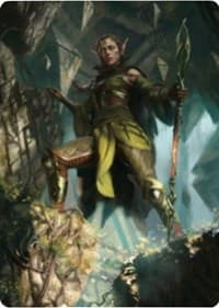 Nissa of Shadowed Boughs Art Card (5/81) - Art Series: Zendikar Rising - Magic: The Gathering card