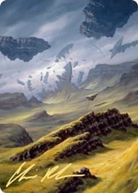 Plains Art Card (9/81) (Gold-Stamped Signature) - Art Series: Zendikar Rising - Magic: The Gathering card