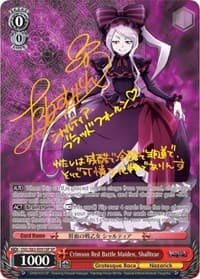 Crimson Red Battle Maiden, Shalltear (SP) (Gold Signature) - Nazarick: Tomb of the Undead - Weiss Schwarz card