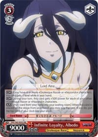 Infinite Loyalty, Albedo - Nazarick: Tomb of the Undead - Weiss Schwarz card