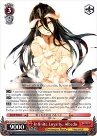 Infinite Loyalty, Albedo (SR) - Nazarick: Tomb of the Undead - Weiss Schwarz card