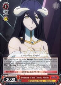 Defender of the Throne, Albedo - Nazarick: Tomb of the Undead - Weiss Schwarz card