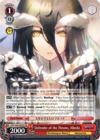 Defender of the Throne, Albedo (SR) - Nazarick: Tomb of the Undead - Weiss Schwarz card