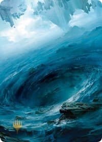 Island Art Card (12/81) (Gold-Stamped) - Art Series: Zendikar Rising - Magic: The Gathering card