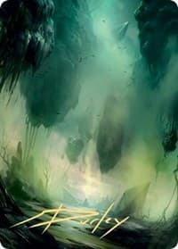 Swamp Art Card (13/81) (Gold-Stamped Signature) - Art Series: Zendikar Rising - Magic: The Gathering card