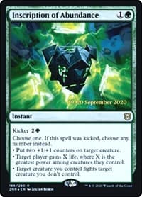 Inscription of Abundance - Prerelease Cards - Magic: The Gathering card